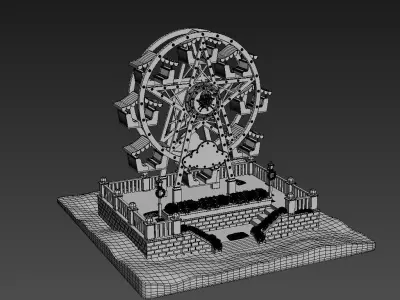 3D Christmas ferries wheel 3D model