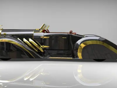 Cadillac V16 Speedster 1930 Concept lowpoly model Low-poly 3D model