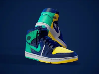 Air Jordan 1 pack texture 3D model