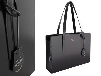 PRADA medium Carolyn tote bag Low-poly 3D model