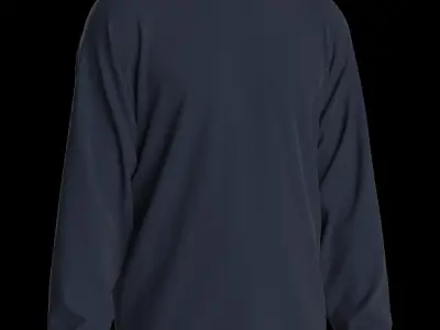 Male raglan longsleeve 3D model