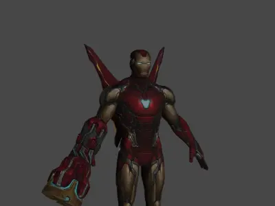 Iron man Mark 85 - low poly Free 3D model