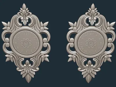 Wall Clock - 3D STL file for CNC 3D model