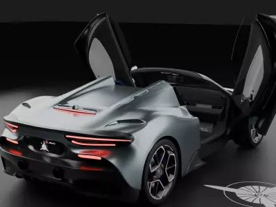 Maserati MC20 Cielo 2025 Rigged and animated Low-poly 3D model