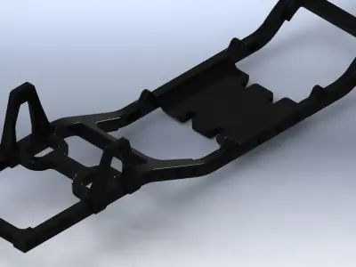 RC Print Frame Lowered Body for Axial 2 3D print model