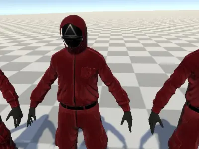 Squid Game Soldiers Low-poly 3D model