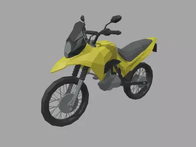 Low Poly Motorbike 01 Low-poly 3D model