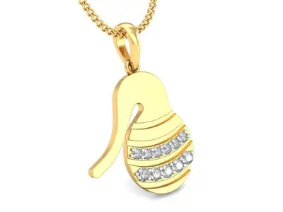 Solitaire Women Pendant 3dm STL OBJ FBX Renders Details 3D print model 31