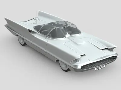Lincoln Futura 1955 Low-poly 3D model
