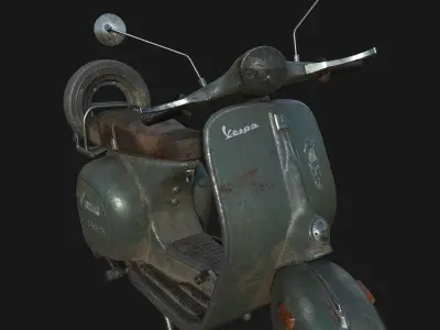Vespa GS Low-poly 3D model