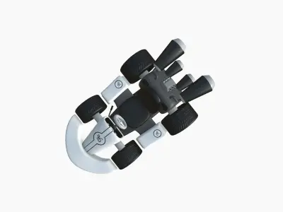 Cartoon Kart C09 White - Vehicle Racing Design Low-poly 3D model