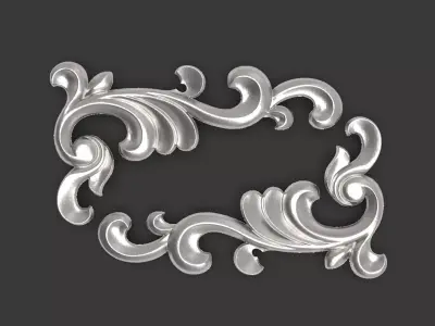Floral Wood Carving for Furniture - 8 3D model