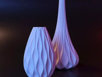 Vase ocean wave 3D print model