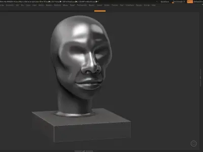 human head modern sculpture 3d print model 101 3D print model