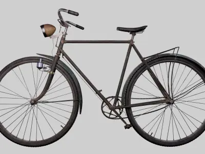 Vintage Rusty Bike 3D model