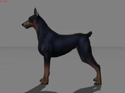 Hound Dog Animal  Low-poly 3D model