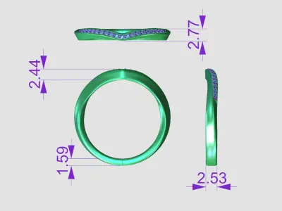 MY 019 BAND RING 3D print model