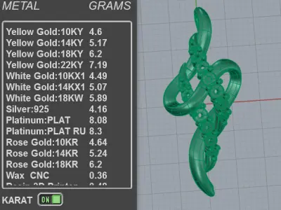 Diamond Twisted Pendant 3D print model