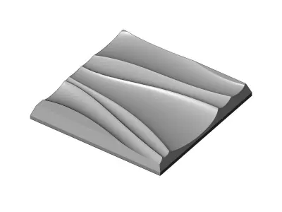 3d wall organic wave decorative panel  3D print model