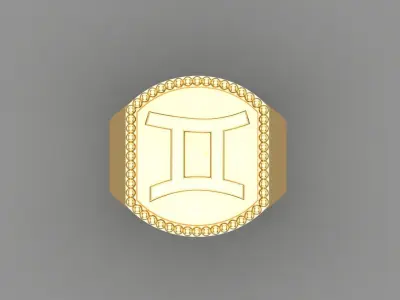 Gemini Ring Version 2 For Print STL 3D print model