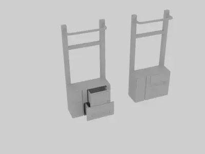 Surf Cabinet Padle Low-poly 3D model