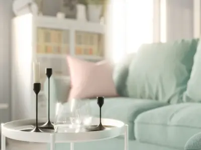 Scandinavian modern interior scene by IKEA 3D model