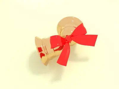 Golden Bell Low-poly  3D model