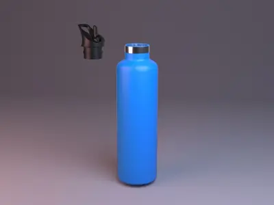 Sport Water Bottle Low-poly 3D model