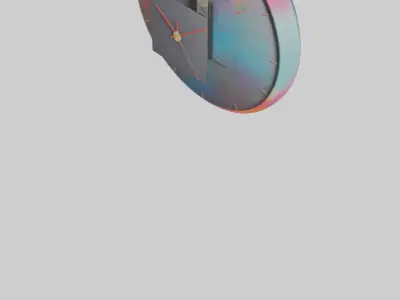 Colorful Wall Clock model 3D model