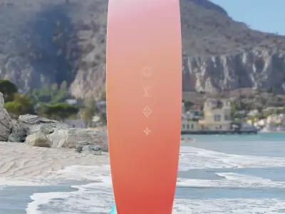 LV surfboard Free 3D model