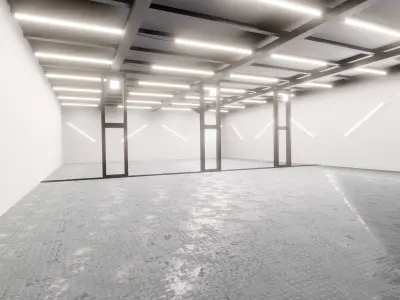 Car studio interior 3D model