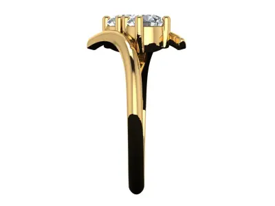 AG 200 TWISTED ROUND DIOAMOND RING  3D print model