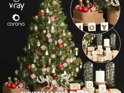 christmas tree decor 3D model purchase