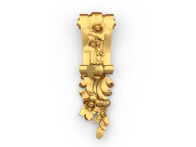 Decorative Bracket carved classic cnc 3d printing 02 3D print model
