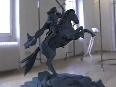 Generals Charge Horse and General 3D model