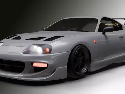 Toyota Supra mk4  Low-poly 3D model