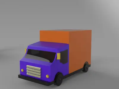 Low Poly Emergency  Utility Vehicles Pack 3D Model Collection Low-poly 3D model