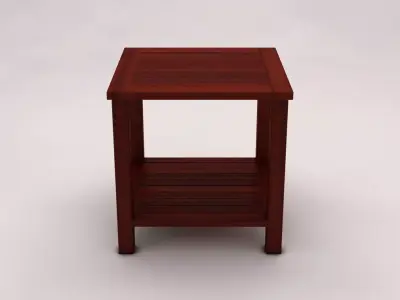 SIDE TABLE---Double square and wooden lath 3D model