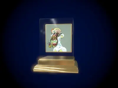 Mutant Ape 22 Gold Club Low-poly 3D model