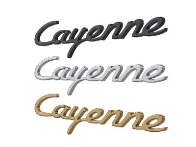 Cayenne nameplate Porsche  3D print model