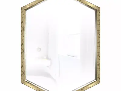 Moira Hexagon Glam Mirror 3D model