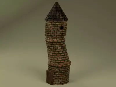 Tower Of Mage Low-poly 3D model
