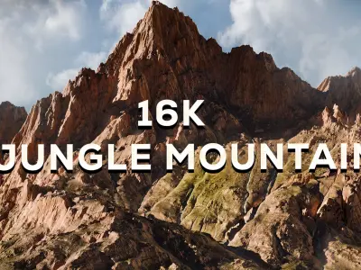 16k Jungle Mountain Free low-poly 3D model