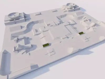 Skatepark-Skate Park PACK 3D model