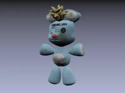 Teddy Bear Old Cartoon 3D model