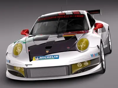 Porsche 911 RSR 2014 3D model