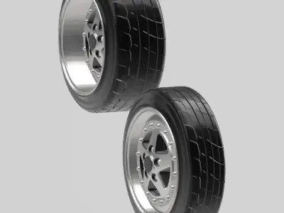 GOTTI WHEELS WITH STRETCHED TIRES IN 2 DIFFERENT SIZES 3D print model