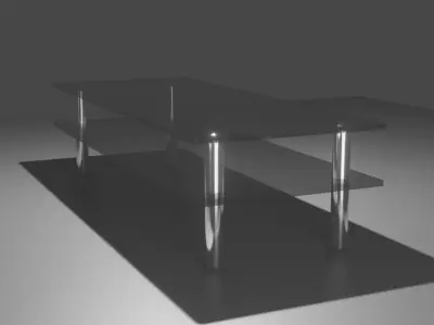 table glass coffee Free 3D model