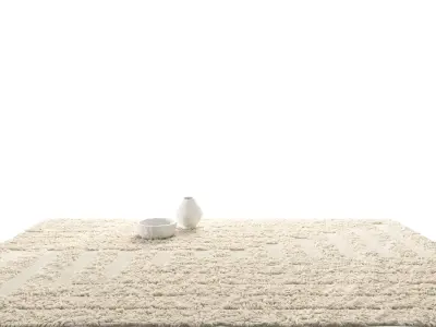 Wool Rug Maze shaggy for Fstorm render Free 3D model