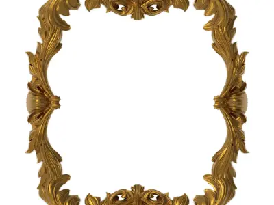 Carved Picture Frame 3D model 12